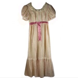 Vintage Prairie Dress Gunne Sax Style Nu-Mode S/M